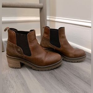 Brown leather boots with thick soul!